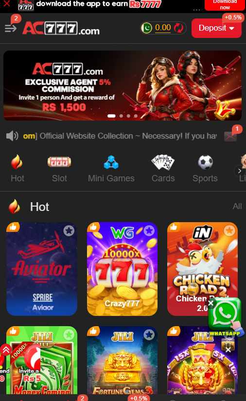 AC777 APK is an Android gaming application that brings together several game categories within a single platform.