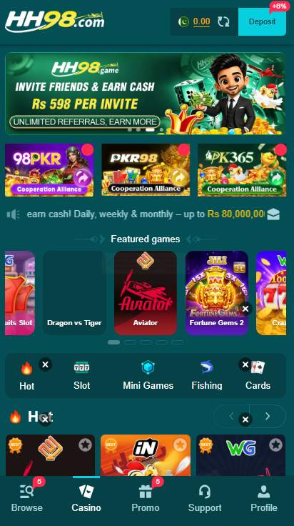 HH98 APK is an Android application that may provide users with access to online gaming and entertainment features.
