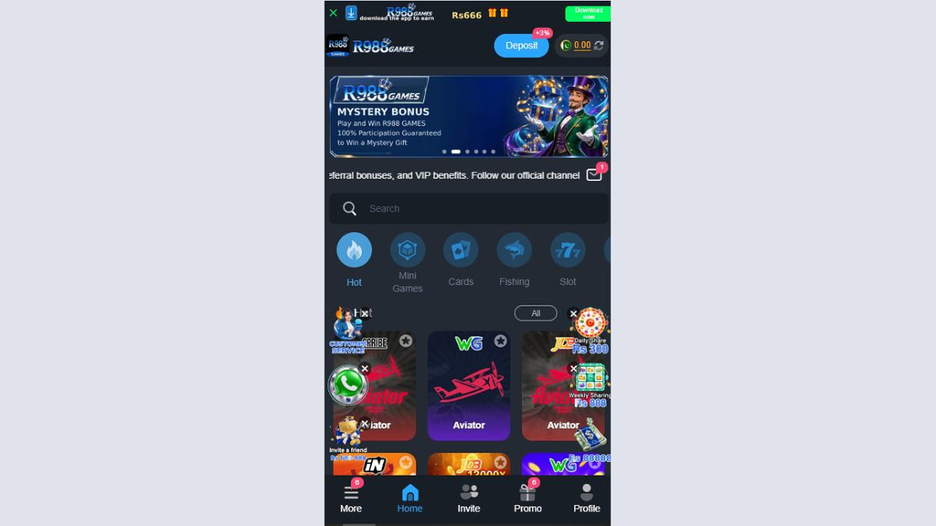 Many Android users search for R988 APK Download because they want convenient access to an online gaming platform through their smartphones.